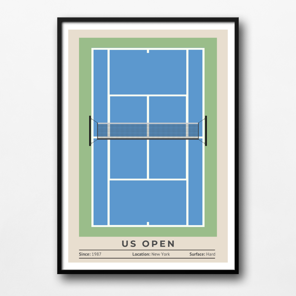 Tennis Set of 4 Posters, Wimbledon, Australian Open, French Open, US Open