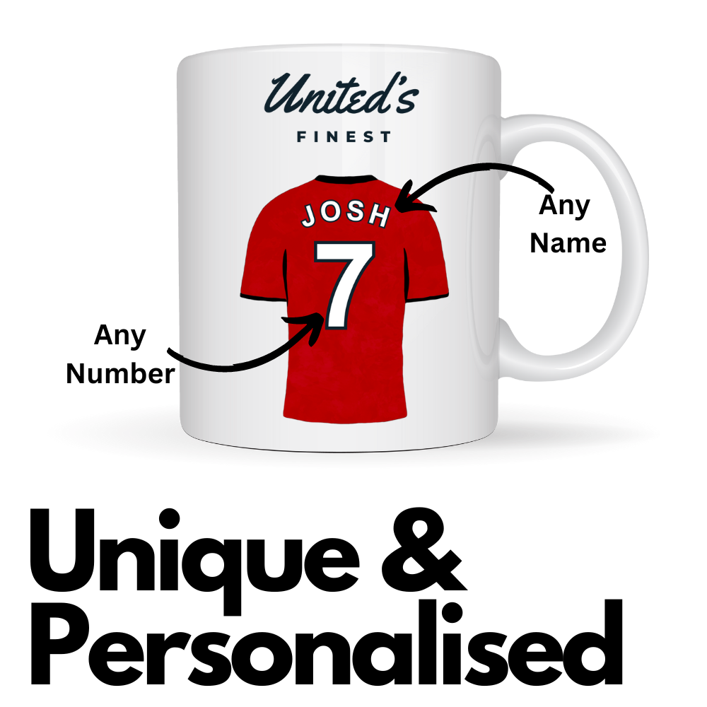 Personalised Manchester Utd Mug, Custom Football Mug
