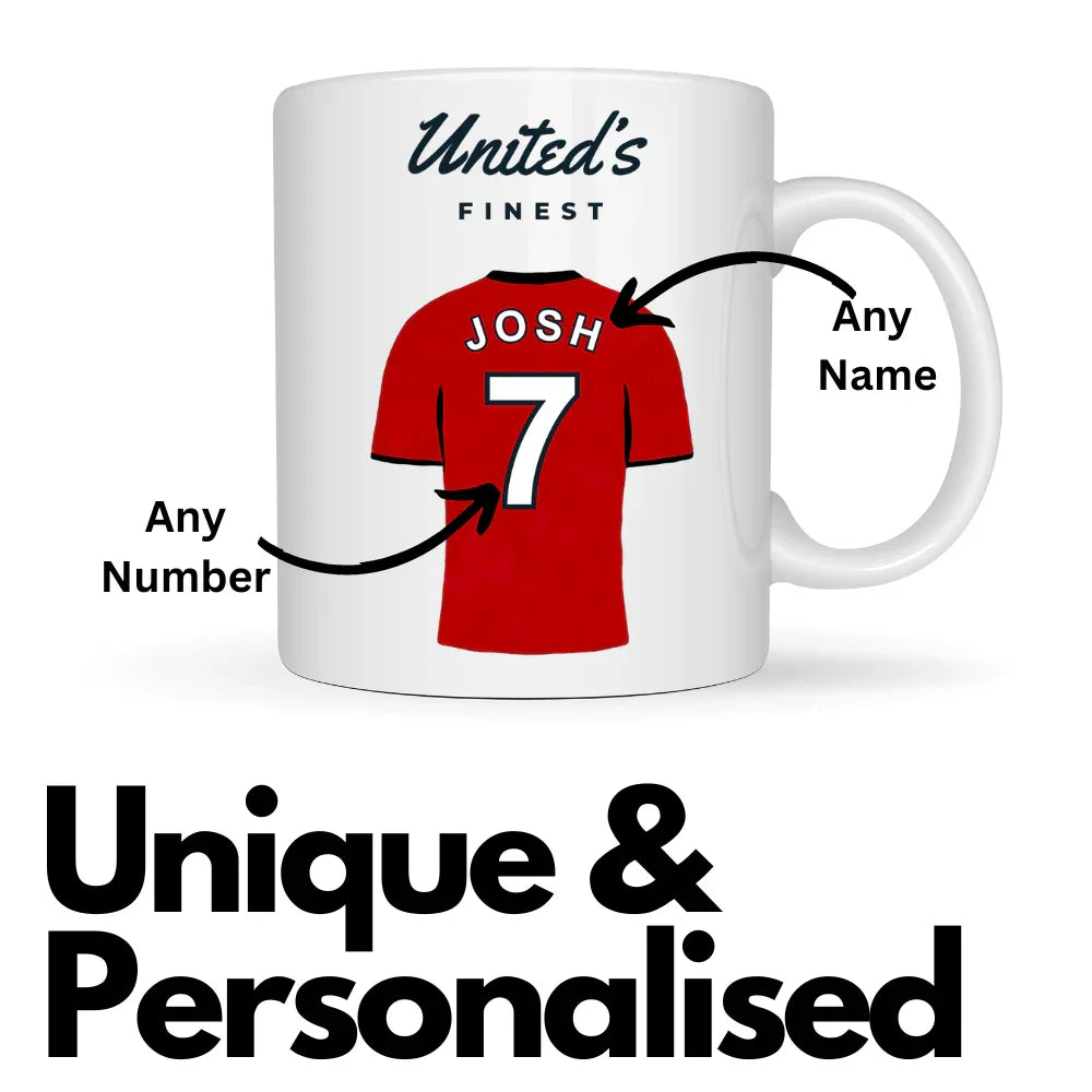 Personalised Manchester Utd Mug, Custom Football Mug