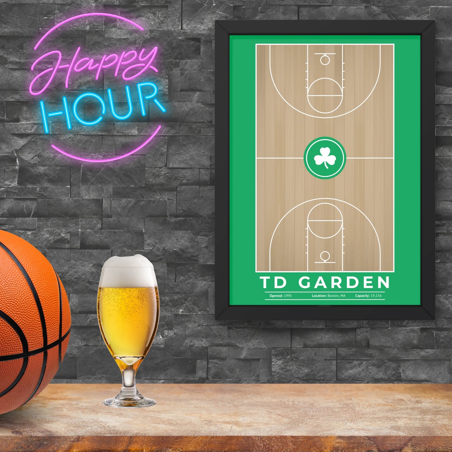 Boston Celtics, TD Garden Art,Basketball Print