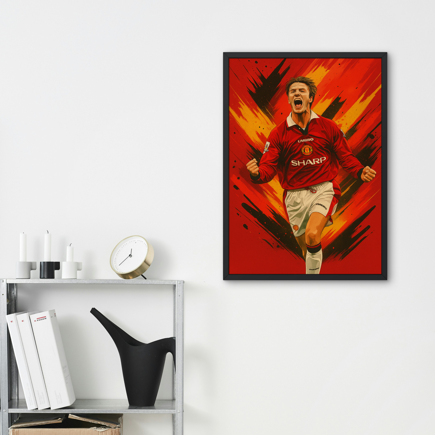 David Beckham Football Soccer Modern Art Poster