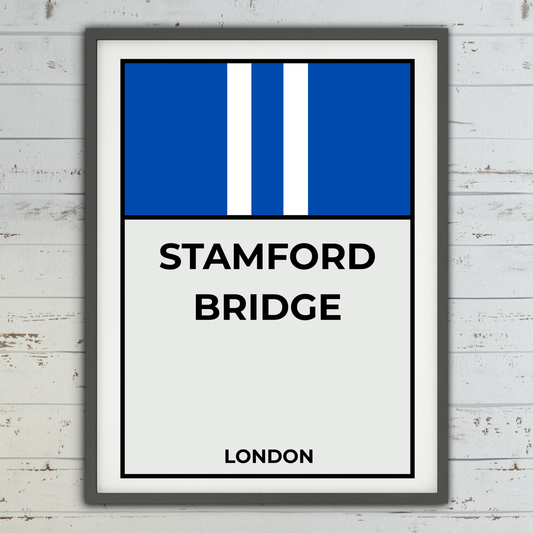 Chelsea Football Monopoly Print Wall Art Poster Custom Decor Gift Idea