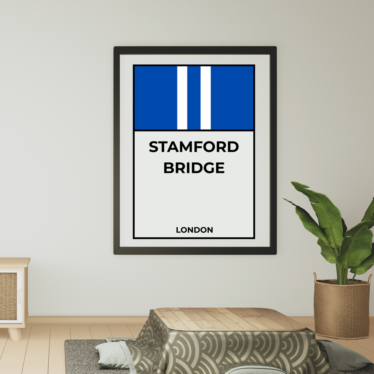 Chelsea Football Monopoly Print Wall Art Poster Custom Decor Gift Idea
