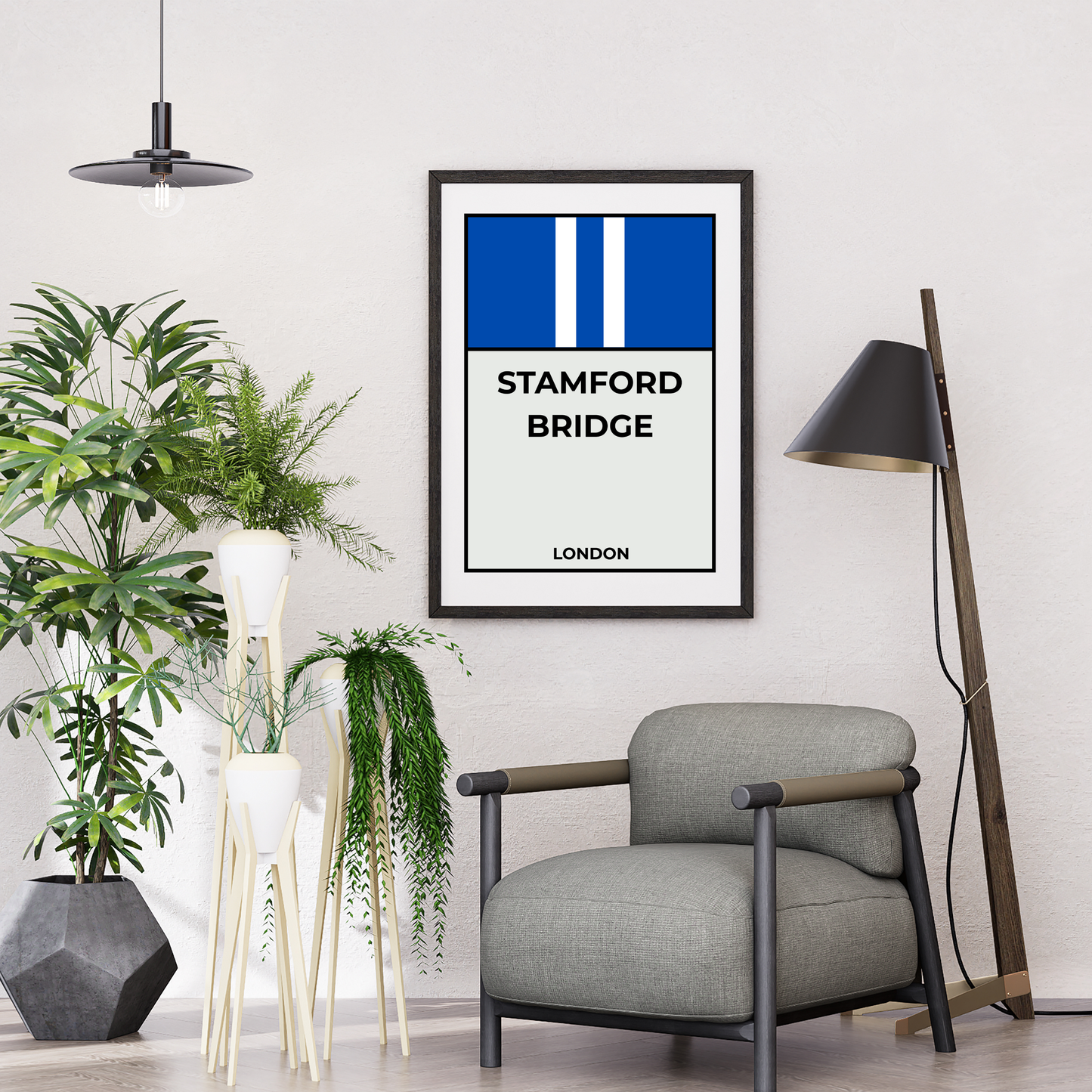 Chelsea Football Monopoly Print Wall Art Poster Custom Decor Gift Idea