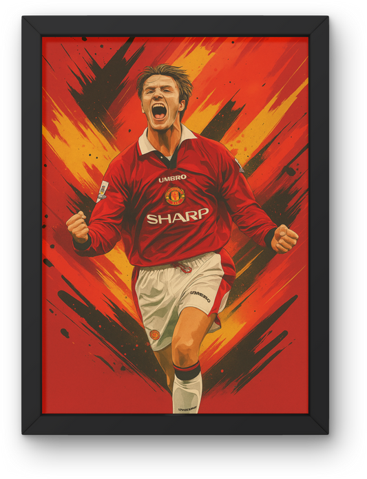 David Beckham Football Soccer Modern Art Poster