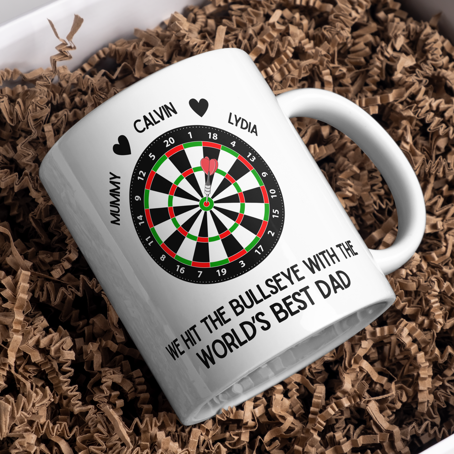 Personalised Darts Mug, Dad Daddy Fathers Day Gift Mug,