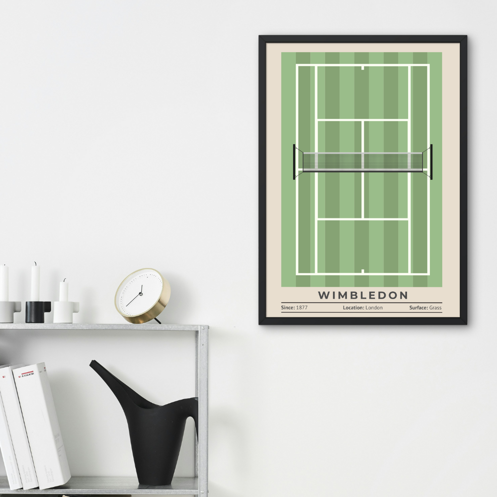Tennis Set of 4 Posters, Wimbledon, Australian Open, French Open, US Open