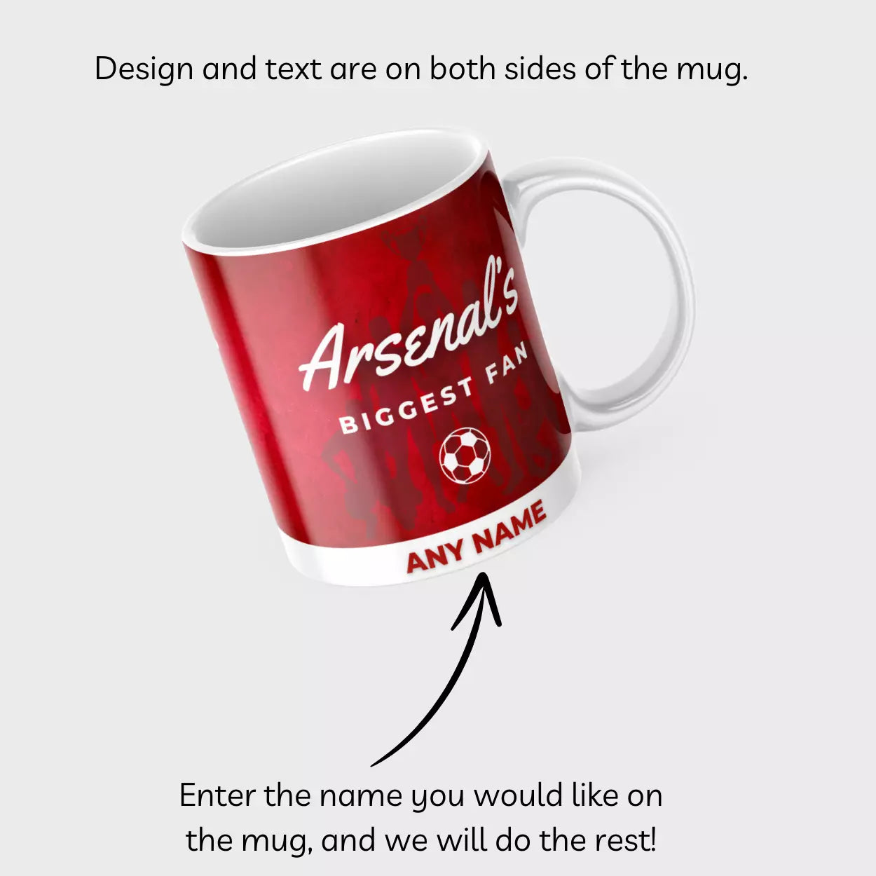Personalised Arsenal Football Mug